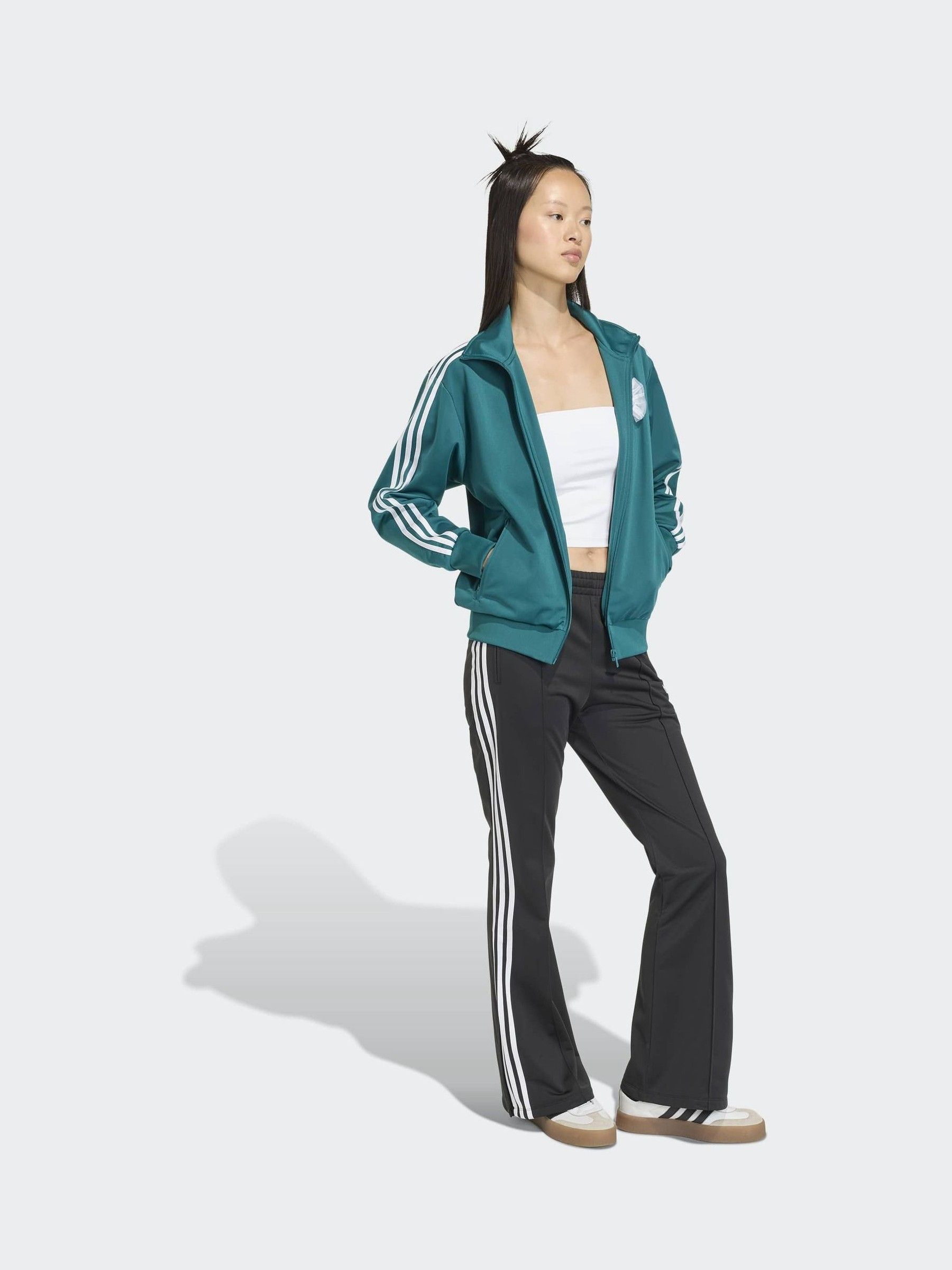 Buy adidas Originals Black BB Firebird Trackpant Flare Trousers