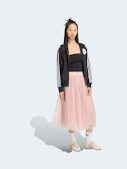 adidas Originals Black Tulle Lace Fit Firebird Track Top - Image 3 of 6