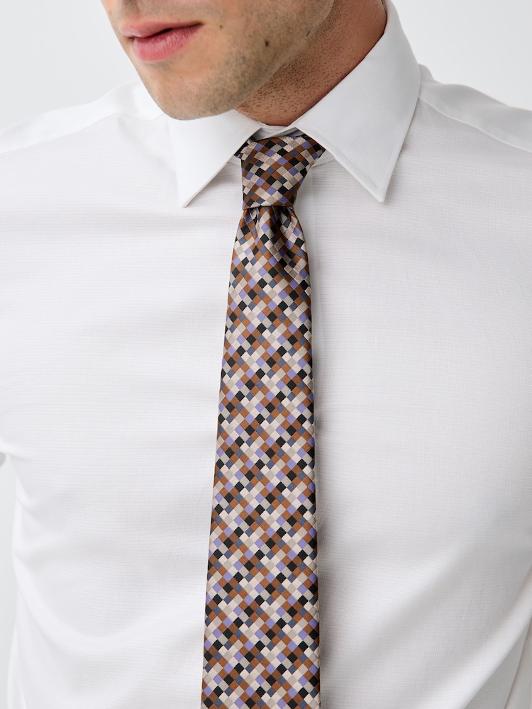 Neutral Pattern Tie - Image 2 of 5