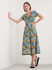 Seasalt Cornwall Navy Blue Chapelle Jersey 100% Cotton Dress - Image 1 of 5