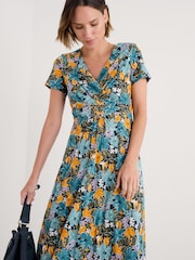 Seasalt Cornwall Navy Blue Chapelle Jersey 100% Cotton Dress - Image 3 of 5