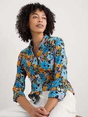Azul marino - Camiseta de algodón 100 % con estampado Poisson de Seasalt Cornwall - Imagen 3 de 6