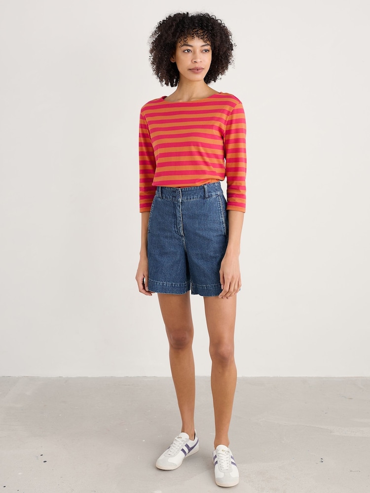 Seasalt Cornwall Pink Purple Sailor Top - Image 1 of 5 Seasalt Cornwall Pink Purple Sailor Top - Image 1 of 5