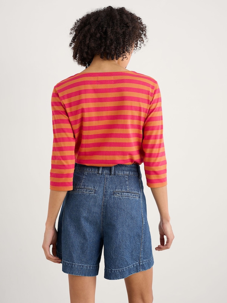 Seasalt Cornwall Pink Purple Sailor Top - Image 2 of 5 Seasalt Cornwall Pink Purple Sailor Top - Image 2 of 5