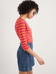 Seasalt Cornwall Pink Purple Sailor Top - Image 3 of 5