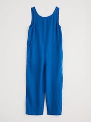 Seasalt Cornwall Light Blue Salt Air 100% Linen Jumpsuit - Image 9 of 10