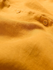 Seasalt Cornwall Yellow Petite Carved Wood 100% Linen Sleeveless Dress - Image 5 of 5