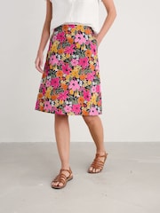 Seasalt Cornwall Pink Multi Paint Po 100% Cotton Skirt - Image 1 of 5