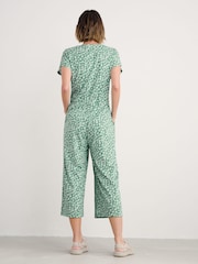 Seasalt Cornwall Green Petite Rose Trellis Wide Leg Jumpsuit - Image 2 of 5