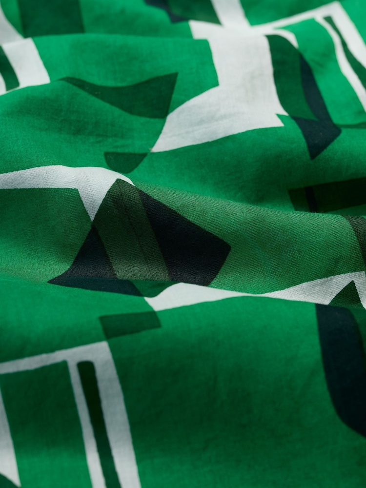 Seasalt Cornwall Green Op Art 100% Cotton Tunic Top - Image 5 of 5