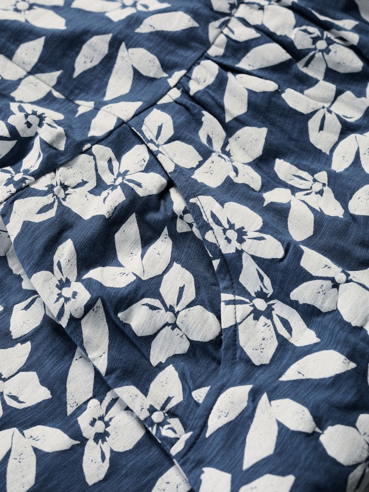 Seasalt Cornwall Blue Petite Enor Fit and Flare 100% Cotton Dress - Image 5 of 5