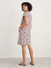 Seasalt Cornwall Orange Petite River Cove 100% Cotton Shift Dress - Image 2 of 5