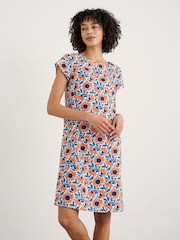 Seasalt Cornwall Orange Petite River Cove 100% Cotton Shift Dress - Image 3 of 5
