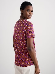 Seasalt Cornwall Pink Barnoon Jersey Printed Short-Sleeve Blouses - Image 3 of 5