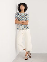 Verde oliva - Camiseta de algodón 100 % con estampado Poisson de Seasalt Cornwall - Imagen 1 de 5