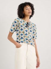Verde oliva - Camiseta de algodón 100 % con estampado Poisson de Seasalt Cornwall - Imagen 3 de 5