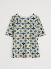 Verde oliva - Camiseta de algodón 100 % con estampado Poisson de Seasalt Cornwall - Imagen 4 de 5