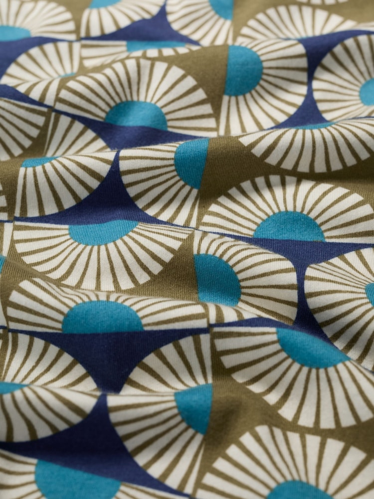 Seasalt Cornwall Olive Green Poisson Printed 100% Cotton T-Shirt - Image 5 of 5 Seasalt Cornwall Olive Green Poisson Printed 100% Cotton T-Shirt - Image 5 of 5