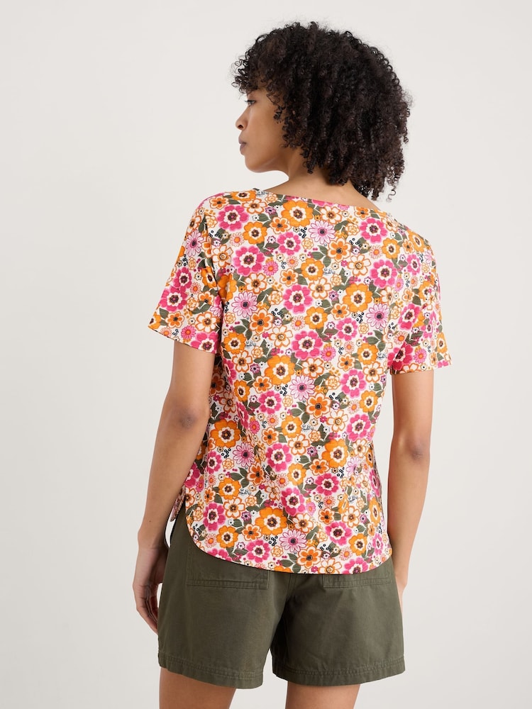 Seasalt Cornwall Yellow Bryher View 100% Cotton T-Shirt - Image 2 of 5