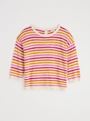 Seasalt Cornwall Pink Knavock Striped Jumper - Image 4 of 5