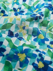 Seasalt Cornwall Blue Ground Rushmaker Short Sleeve 100% Cotton Shirt - Image 5 of 5