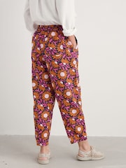 Seasalt Cornwall Pink Noweth 100% Linen Trousers - Image 3 of 5