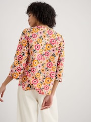 Amarillo - Seasalt Cornwall Multi Watercolour Sketch 3/4 Sleeve Blouses - Imagen 2 de 5
