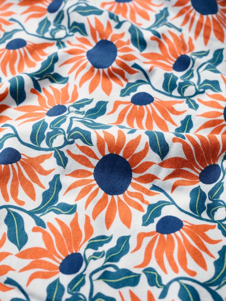 Seasalt Cornwall Orange Poisson Printed 100% Cotton T-Shirt - Image 5 of 5