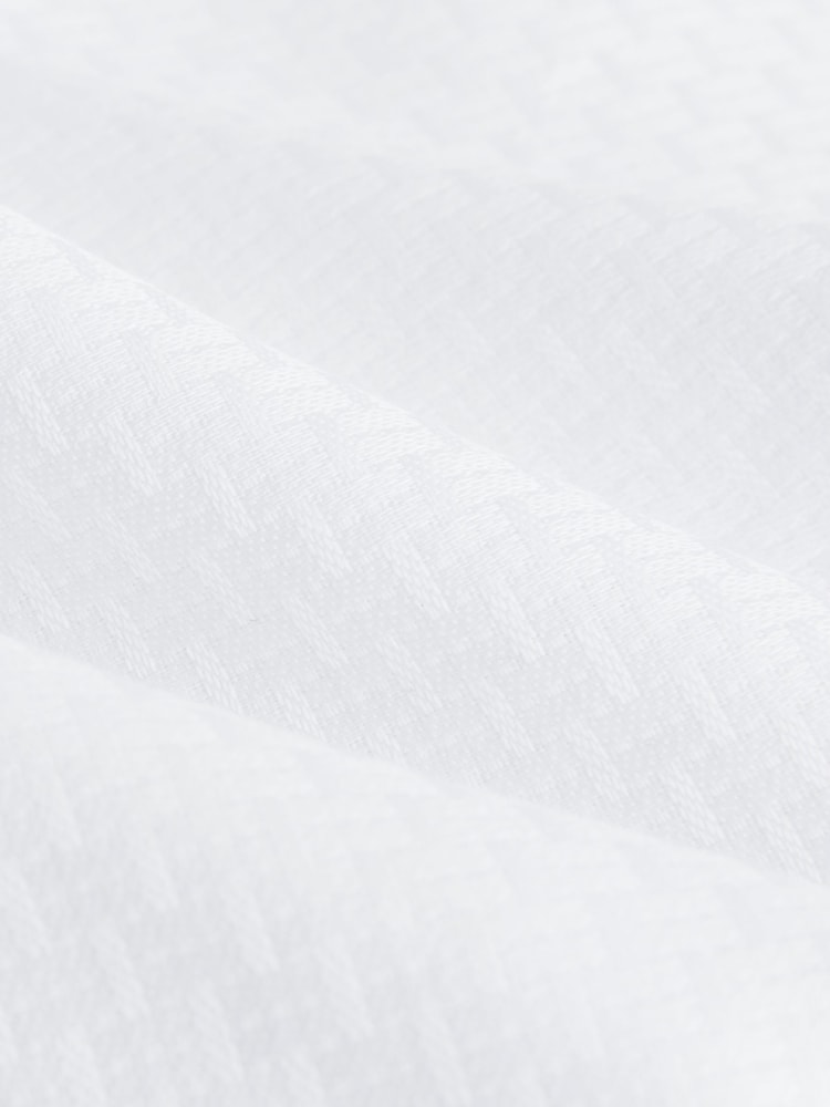 White Texture Cotton Rich Trimmed Textured Shirt - Image 9 of 9 White Texture Cotton Rich Trimmed Textured Shirt - Image 9 of 9