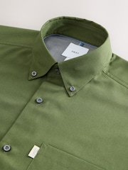 Green Regular Fit Button Down Easy Iron Oxford Shirt - Image 6 of 7