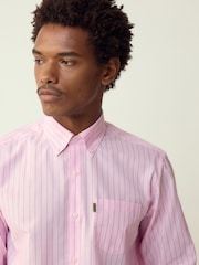 Pink Stripe Regular Fit Easy Iron Button Down Oxford Shirt - Image 1 of 7