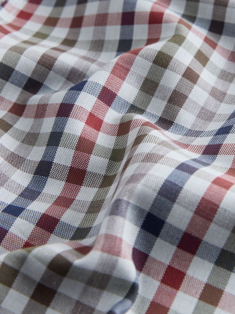 Grey/ Multi Colour Gingham Regular Fit Easy Iron Button Down Oxford Shirt - Image 7 of 7 Grey/ Multi Colour Gingham Regular Fit Easy Iron Button Down Oxford Shirt - Image 7 of 7