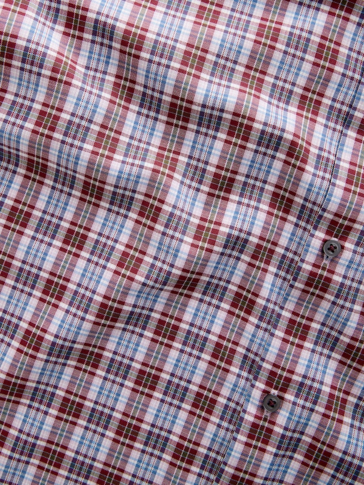 Pink Check Regular Fit Easy Iron Button Down Oxford Shirt - Image 9 of 9 Pink Check Regular Fit Easy Iron Button Down Oxford Shirt - Image 9 of 9
