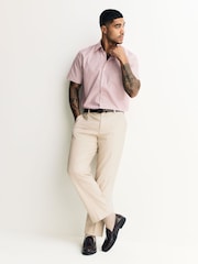 Pink Diamond Jacquard Regular Fit Short Sleeve Textured Shirt - Image 3 of 8