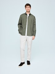 Green Gingham Regular Fit Long Sleeve Soft Touch Smart Shirt - Image 2 of 8