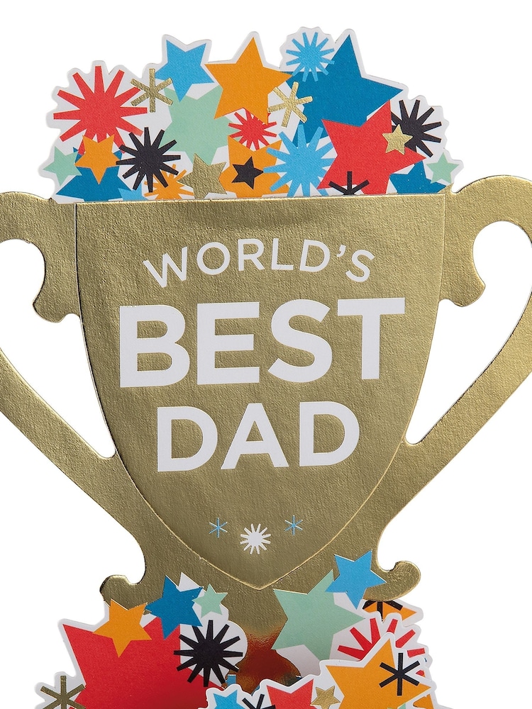 Hallmark Blue Father's Day Card for Dad - 3D Pop Up Trophy - Image 2 of 4