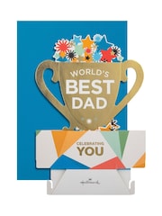 Hallmark Blue Father's Day Card for Dad - 3D Pop Up Trophy - Image 4 of 4