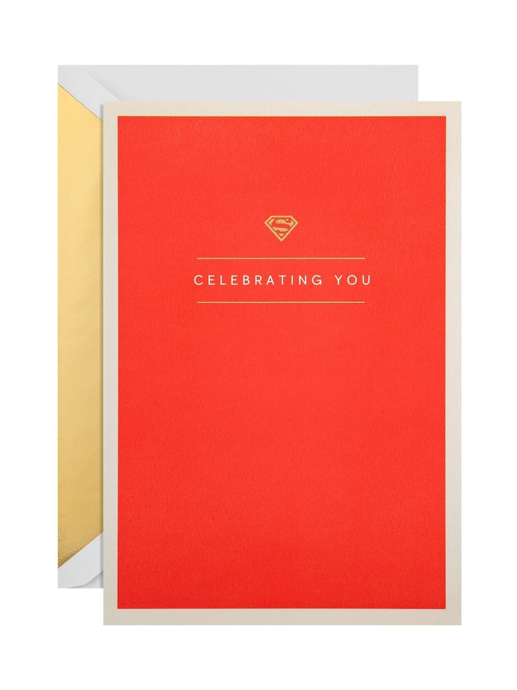 Hallmark Red Celebrating You Card - 3D Pop Up Superman - Image 4 of 4