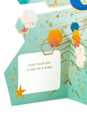 Hallmark Blue Father's Day Card - 3D & Pop Up Celebration Banner - Image 3 of 4