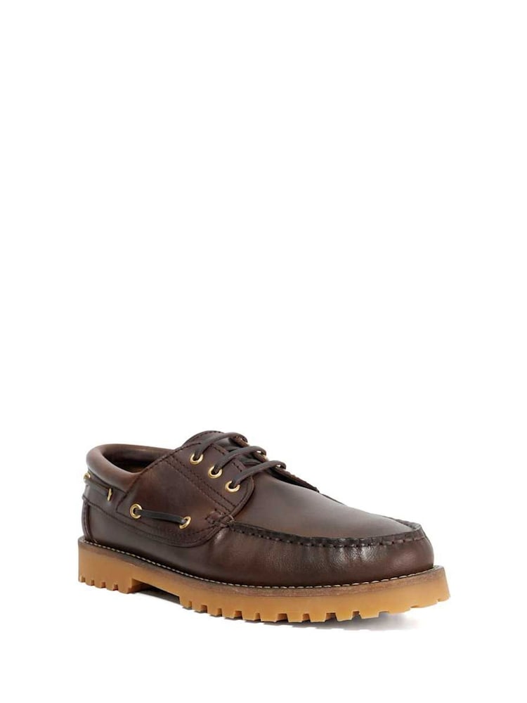 Dune London Brown St Bart Cleated Boat Shoes - Image 2 of 5