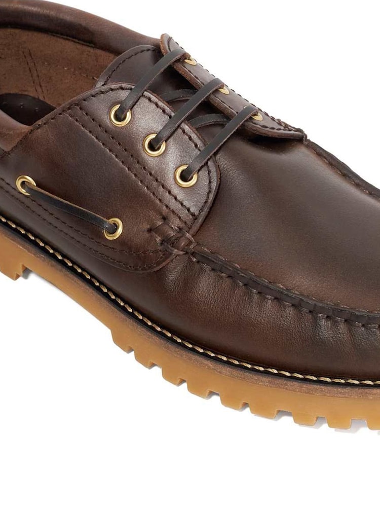 Dune London Brown St Bart Cleated Boat Shoes - Image 5 of 5