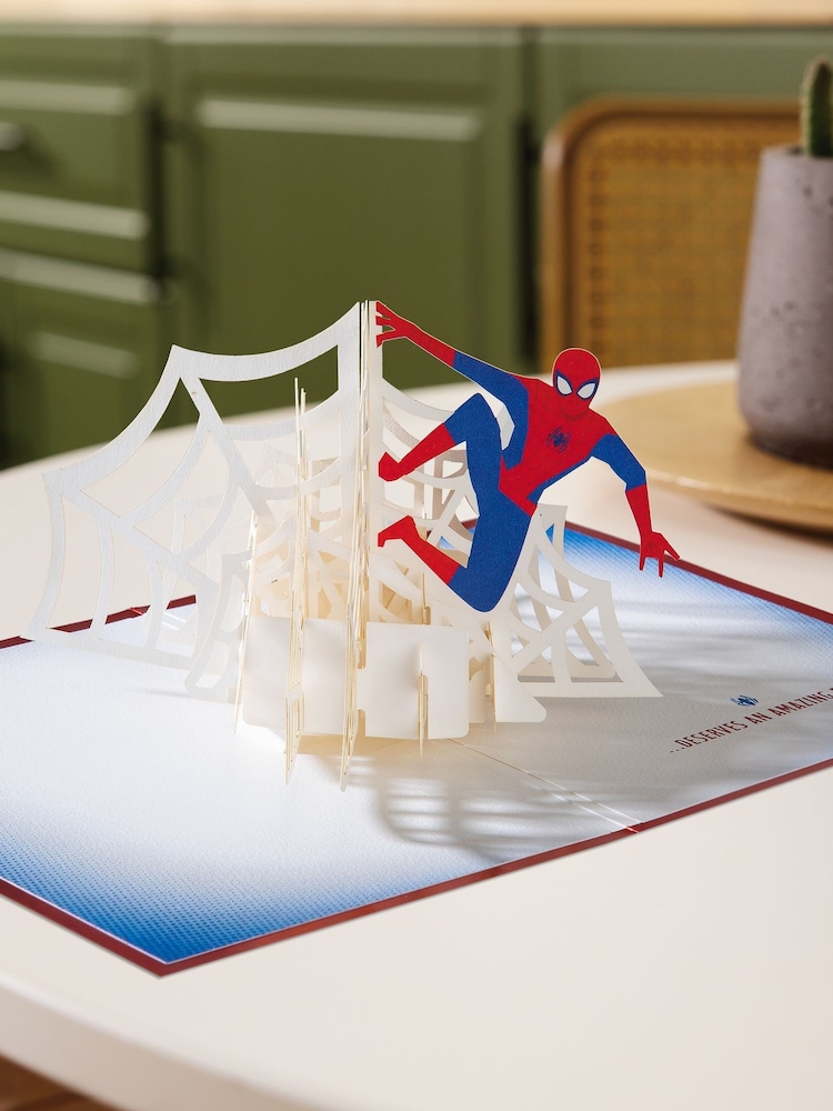 Hallmark Blue Amazing Day Card - 3D Pop Up Marvel Spider Man - Image 1 of 4