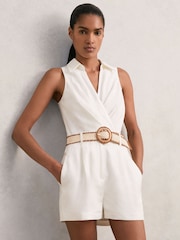 Reiss Cream Mila Playsuit - Image 3 of 6