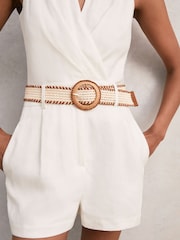 Reiss Cream Mila Playsuit - Image 4 of 6