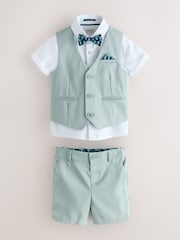 Grün - Baker by Ted Baker – Hemd, Weste und Shorts im Set - Bild 1 von 9