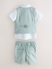 Grün - Baker by Ted Baker – Hemd, Weste und Shorts im Set - Bild 2 von 9