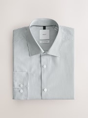 White/Black Stripe Regular Fit Signature Shirt and Tie Set - Image 7 of 9