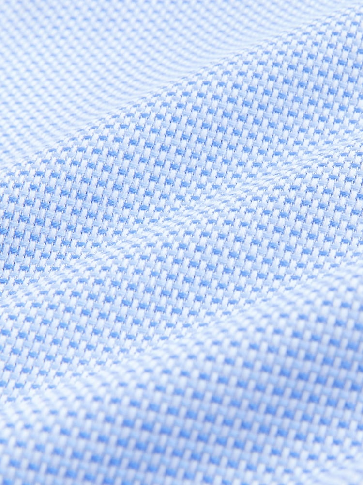 modra - Textured Long Sleeve Formal Shirt with Trim - Slika 8 iz 8 modra - Textured Long Sleeve Formal Shirt with Trim - Slika 8 iz 8