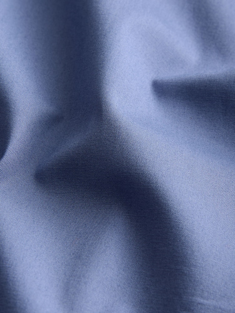 Cornflower Blue Slim Fit Cotton Stretch Long Sleeve Formal Shirt - Image 7 of 7