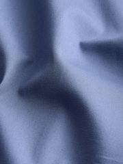 Cornflower Blue Slim Fit Cotton Stretch Long Sleeve Formal Shirt - Image 8 of 8
